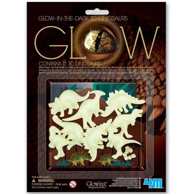 GENERIQUE Pack de 8 dinosaures phosphorescents 4m - kidz labs