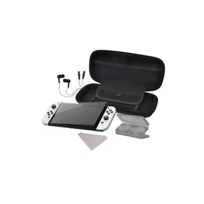 ALPHA OMEGA PLAYERS Pack De D&acute;Marrage Nintendo Switch Oled 6 En 1  Noir