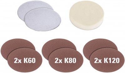 EINHELL Pack de disques de pon&ccedil;age pour polisseuse BT-PO 1100 