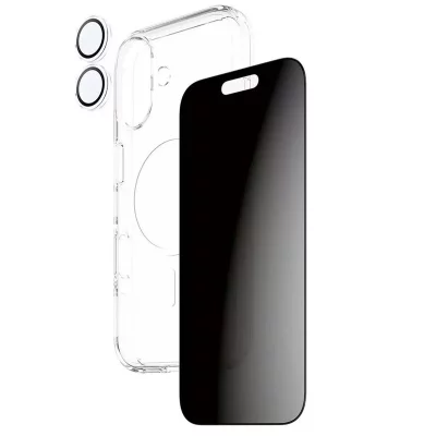 PANZERGLASS Pack de Protection 3-en-1 pour iPhone 17 Mod&egrave;le Flagship Confidentialit&eacute; Transparent - Neuf
