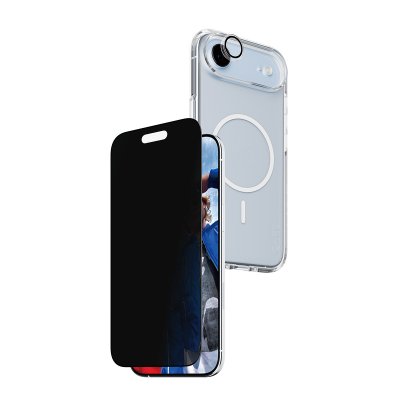 PANZERGLASS Pack de Protection 3-en-1 pour iPhone Air Mod&egrave;le Flagship Confidentialit&eacute; Noir transparent - Neuf