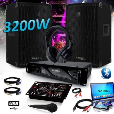IBIZA SOUND Pack DJ IBIZA DISCO12 Set 3200W