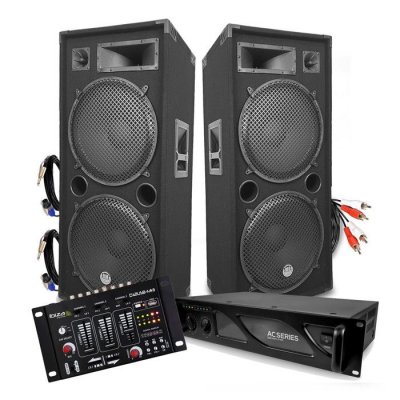 GEF ROY Pack DJ sonorisation - BM SONIC - LSC215 + BMS-3000 - 2x15/38cm - 4000W - Ampli 2x1500W
