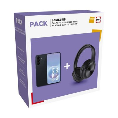 SAMSUNG Pack Galaxy A57 6,7"" 5G Nano SIM 128 Go Bleu + Casque Bluetooth Noir