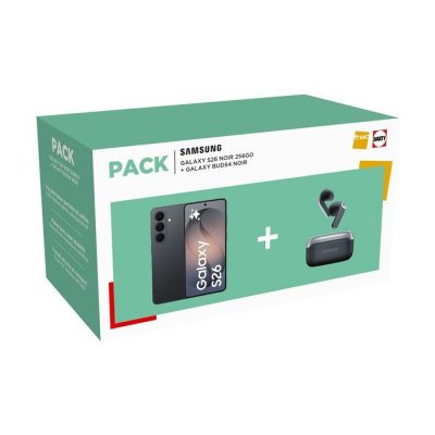 SAMSUNG Pack Galaxy S26 6,3"" 5G Nano SIM 256 Go Noir + Buds4 Noir