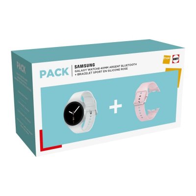 SAMSUNG Pack Galaxy Watch8 40mm argent BT + Bracelet Rose