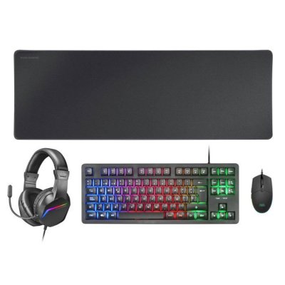 MARS GAMING Pack gamer 4en1 (claviersouriscasquetapis) mcp-rgb3 (noir) MCPRGB3FR