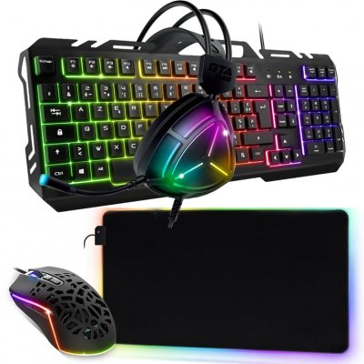 HND Pack Gamer CHEATER EVO Clavier Souris Casque Tapis LED RGB - Neuf