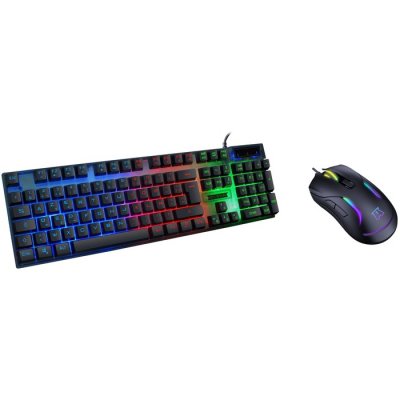 AKUMA Pack Gaming -  - Sentai C02 - Clavier + Souris Filaire - R&eacute;tro&eacute;clair&eacute; - 3600 DPI
