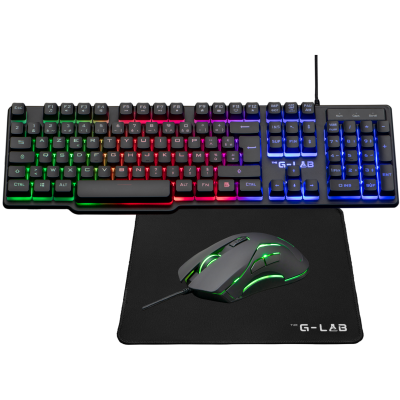 THE G LAB Pack Gaming The G-lab Chromium Clavier/souris/tapis