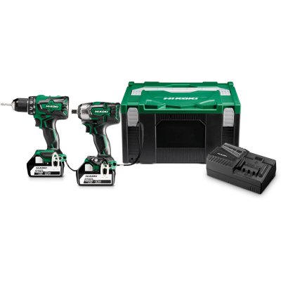 HIKOKI Pack  KC18DPL Perceuse visseuse DS18DBSL + Visseuse &agrave; choc WR18DBDL2 (2 x 5,0 Ah)
