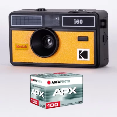KODAK Pack i60 Jaune - Appareil Photo Argentique 35mm + Pellicule 100 ISO (36 poses)