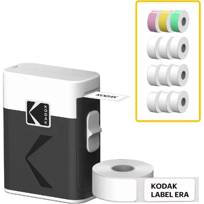 KODAK Pack Imprimante d'&eacute;tiquettes sans fil  Memo Label ERA M50 Blanc + 13 rouleaux de papier