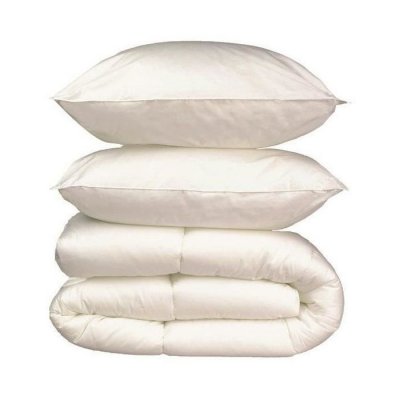 COCOON Pack linge de lit Microfibre - 1 Couette chaude 220x240 cm + 2 Oreillers 60x60 cm blanc