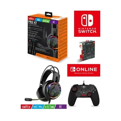 SPIRIT OF GAMER PACK Manette SWITCH Nintendo PRO GAMING  + CASQUE SWITCH PRO-SH7 SWITCH EDITION