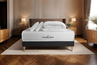 ROYAL PALACE BEDDING Pack matelas sommier kit 200x200 oreiller couette