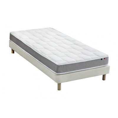 I D LITERIE Pack matelas sommier oreiller couette 90x190
