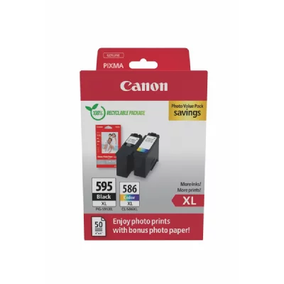 CANON PACK PG-595XL/CL-586XL PVP SEC +50F GP501 10x15