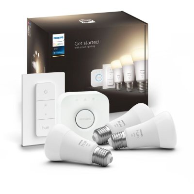 PHILIPS HUE Pack  White E27 x3 + pont + tlc 