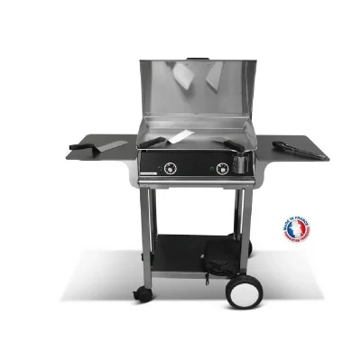 PLANCHAELEC Pack plancha &eacute;lectrique  LUX 600 CARBON - CHARIOT RIVOLI 