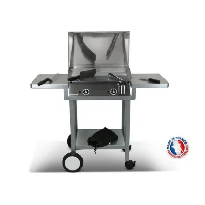 PLANCHAELEC Pack plancha &eacute;lectrique  LUX 600 INOX - CHARIOT MONCEAU 