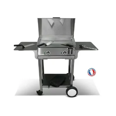 PLANCHAELEC Pack plancha &eacute;lectrique  LUX 600 INOX - CHARIOT RIVOLI 