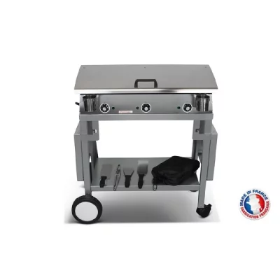 PLANCHAELEC Pack plancha &eacute;lectrique  LUX 830 INOX - CHARIOT MONCEAU 