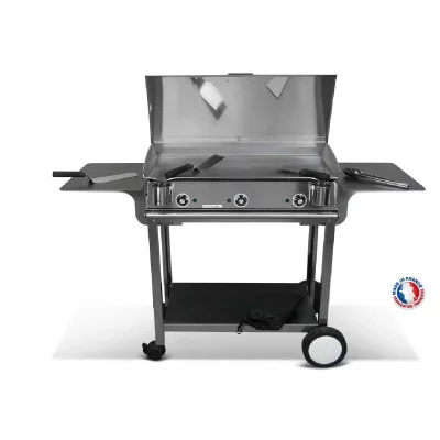 PLANCHAELEC Pack plancha &eacute;lectrique  LUX 830 INOX - CHARIOT RIVOLI 