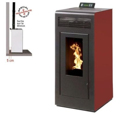 Pack Po&ecirc;le &agrave; granules Interstoves Marina 11KW Bordeaux Etanche