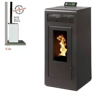 INTERSTOVES Pack Po&ecirc;le &agrave; granules  Marina 11KW Noir Etanche