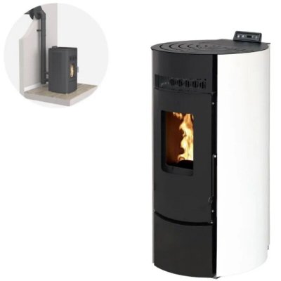 INTERSTOVES Pack Po&ecirc;le &agrave; granules LEANDRO 9 Etanche + Kit Conduit Ventouse (sortie fa&ccedil;ade)