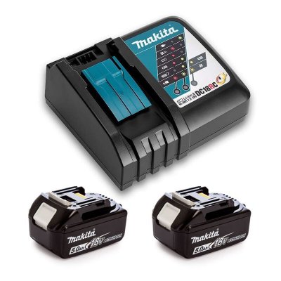 MAKITA Pack Power (2x 5,0 Ah) avec chargeur simple -  197570-9