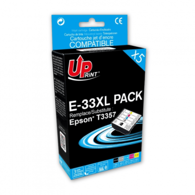 UPRINT Pack PREMIUM compatible EPSON 33XL 5 cartouches