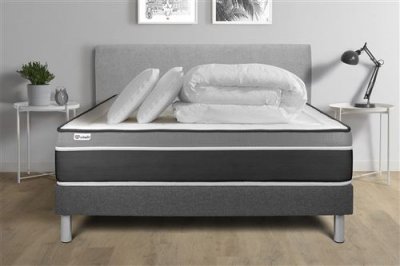 VITALIT Pack pr&ecirc;t &agrave; dormir 200x200 Ressorts M&eacute;moire de forme