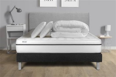 VITALIT Pack pr&ecirc;t a dormir VITAL SPA sommier Kit noir