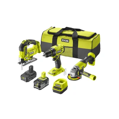 RYOBI Pack  3 outils 18v oneplus - 2 batteries 4,0ah - 2.0ah - 1 chargeur - rck183a-242s