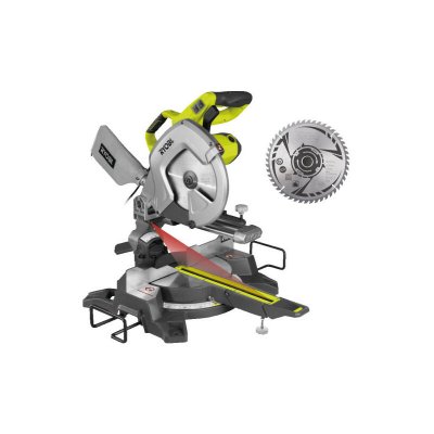 RYOBI Pack  Scie &agrave; onglet radiale &eacute;lectrique EMS254L - 2000W - 254mm - lame carbure - SB254T48A1