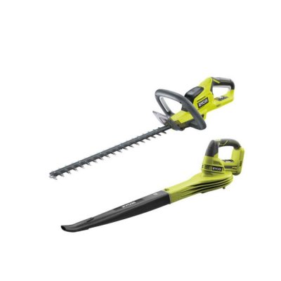 RYOBI Pack  taille haie 18V OnePlus lithium OHT1845 - souffleur 18V OnePlus OBL1820S