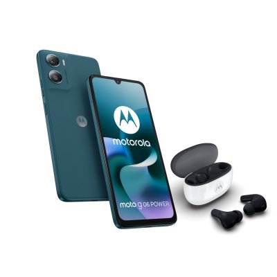 MOTOROLA Pack Smartphone  G06 Power 256 Go Bleu Tapestry + Moto Buds 2