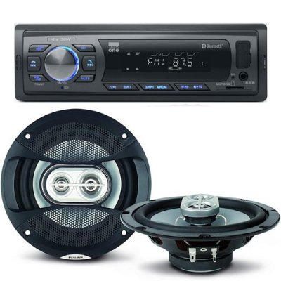 CALIBER Pack sono voiture Auto Radio NewOne AR375BT 120 Watts + 2 haut parleurs 16,5cm 120W