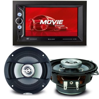 BM TOOLS Pack sono voiture autoradio rmd803dab-b 4x75w + 2 haut parleurs 10cm 80w