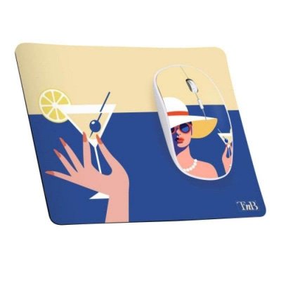 TNB Pack T'n'b Tapis de souris et Souris sans fil Cocktail Exclusiv