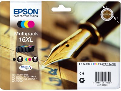 EPSON PACK T16336 XL 4 COULEURS STYLO PLUME