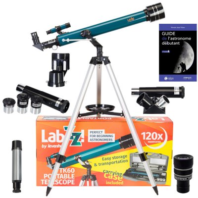 HND Pack T&eacute;lescope Levenhuk LabZZ TK60 avec Zoom, Oculaires et Accessoires