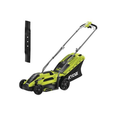 RYOBI Pack Tondeuse &eacute;lectrique 1300W Coupe 33cm RLM13E33S - Lame de tondeuse &eacute;lectrique 33cm RAC420