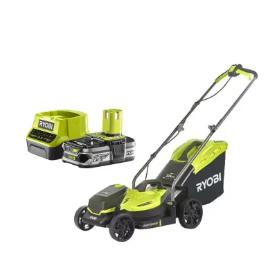 RYOBI Pack Tondeuse pouss&eacute;e 18V OnePlus OLM1833B - 1 Batterie 2.5Ah - 1 Chargeur rapide RC18120-125
