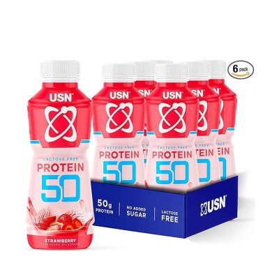 USN Pack Trust Protein Fuel 50 (6x500ml)Fraise Boissons Prot&eacute;in&eacute;es