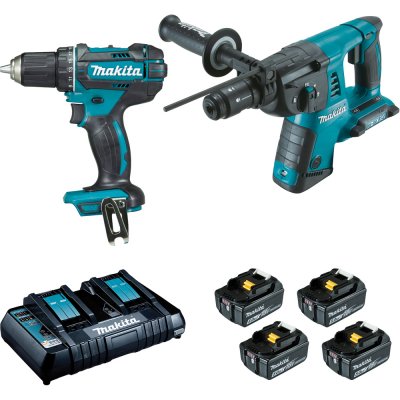 MAKITA Pack visseuse + perfo 18v li-ion 5 ah ( dhr264 + ddf482) HEX-304550