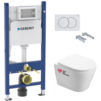 GEBERIT Pack WC Bati-support  + WC Swiss Aqua Technologies Infinitio sans bride