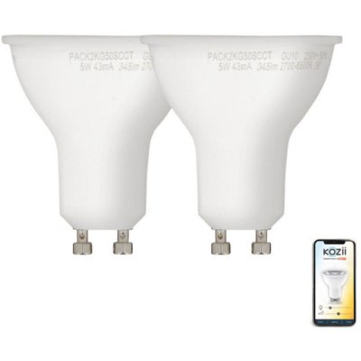 KOZII Pack2 ampoule connectee smd 345lm spot gu10 cct